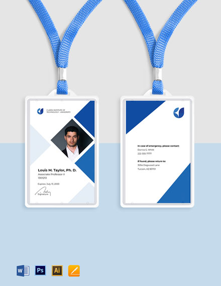 Faculty Id Card Template