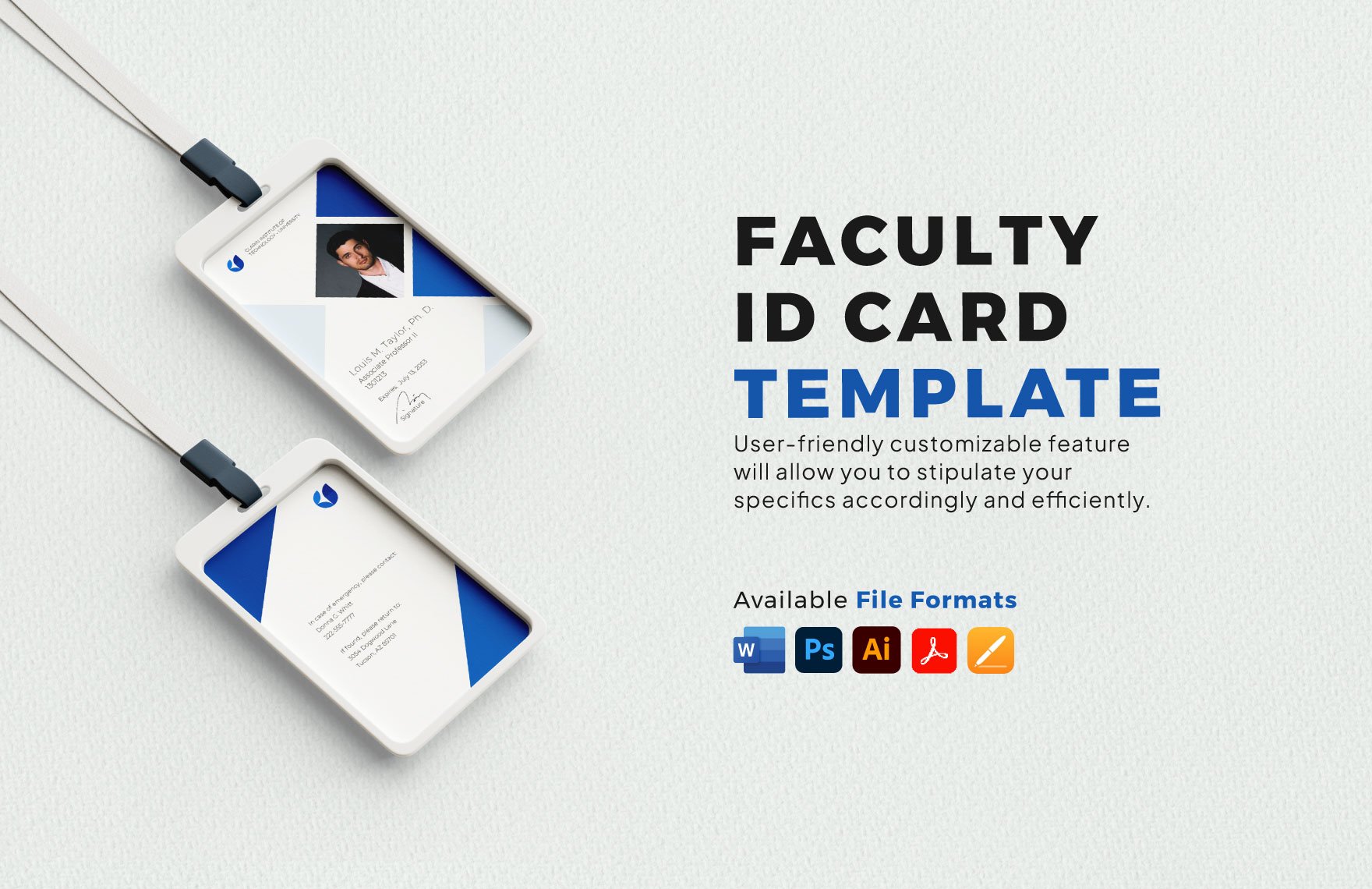 Faculty ID Card Template