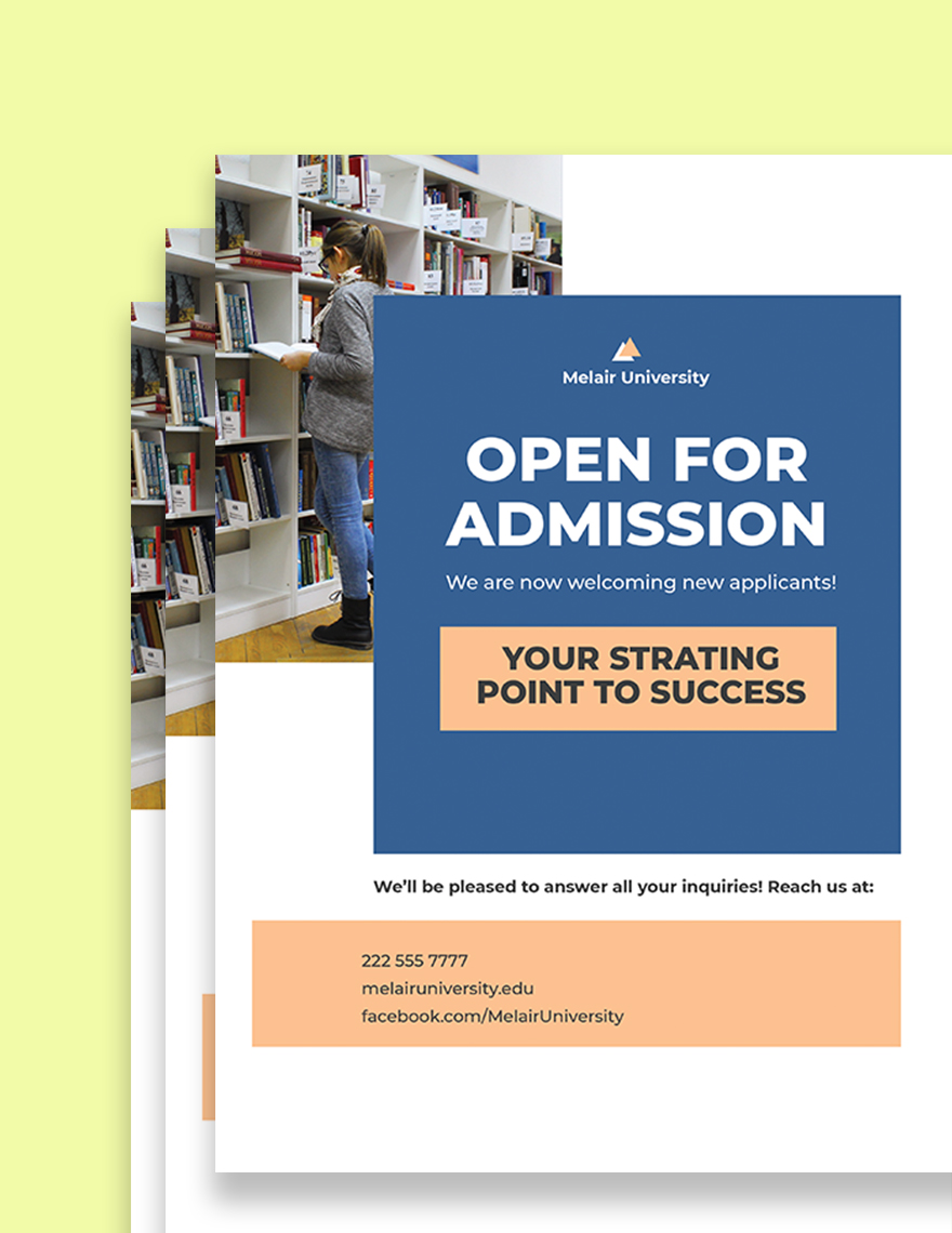 University Open Admission Flyer Template