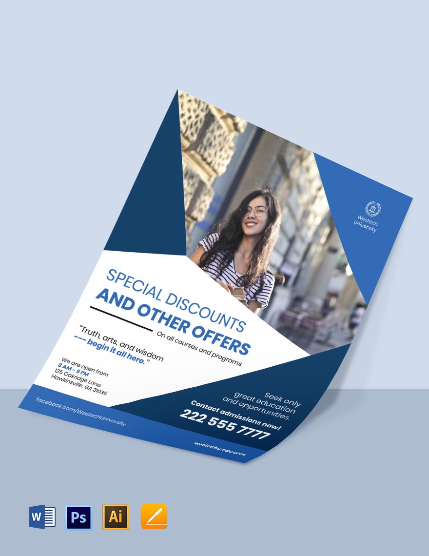 University Admission Flyer Template
