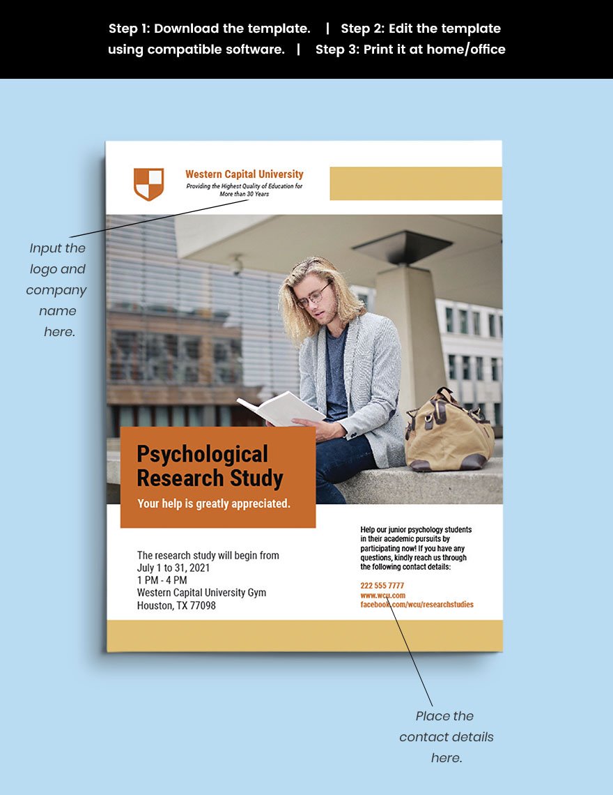 Research Study Flyer Template Download in Word, Illustrator, PSD