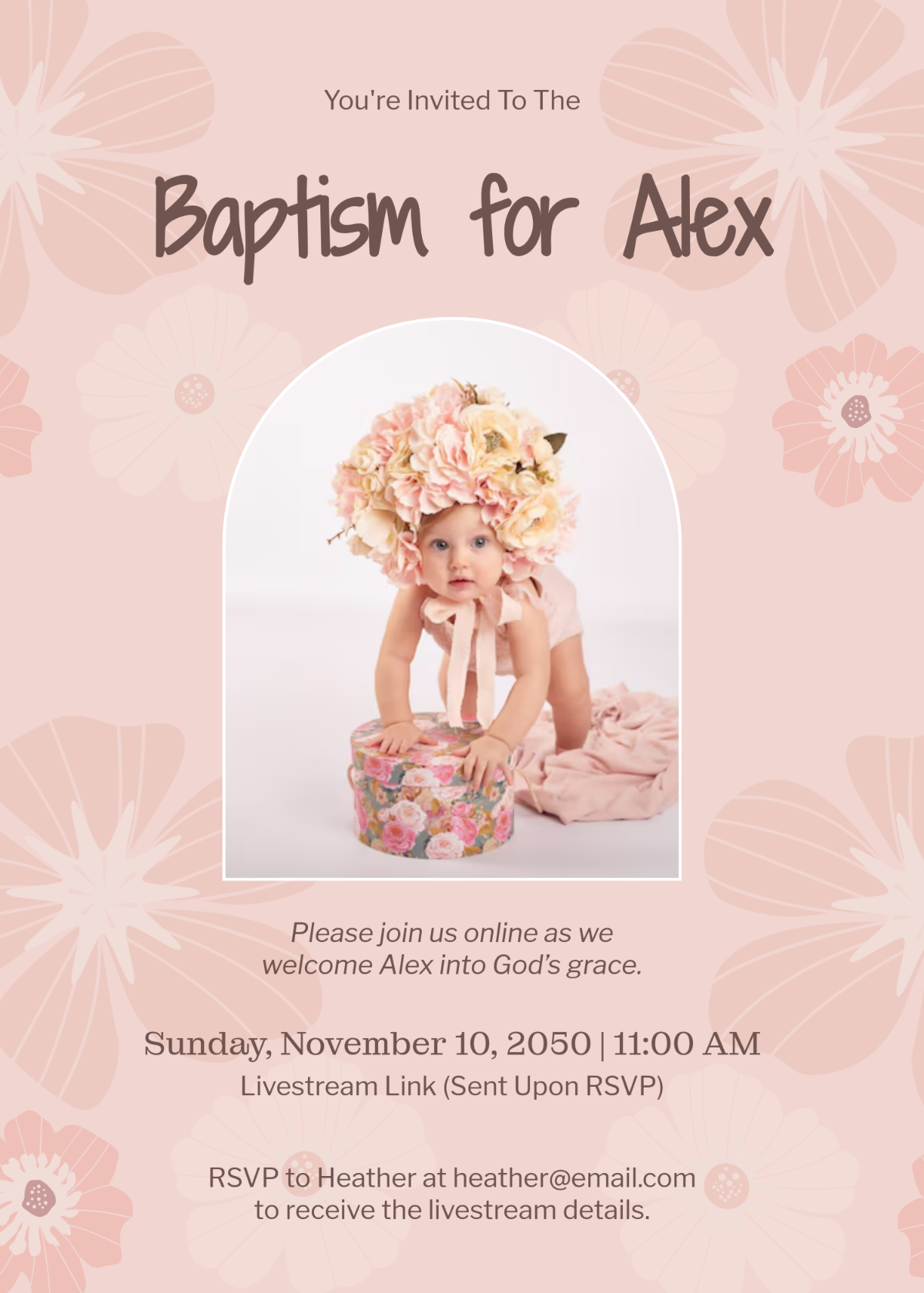 Free Elegant Baptism Invitation Template To Edit Online Free Elegant Baptism Invitation Template To Edit Online