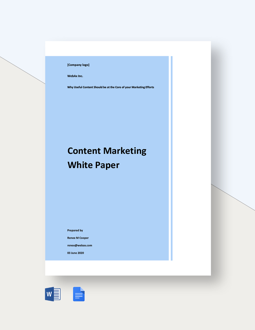 Content Marketing White Paper Template