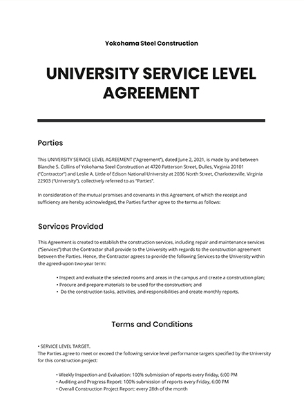 SAAS Service Level Agreement Template Google Docs Word Apple Pages SAAS Service Level Agreement Template Google Docs Word Apple Pages
