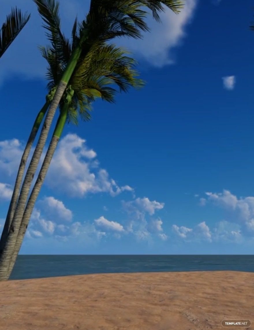 Beach Zoom Virtual Background Template