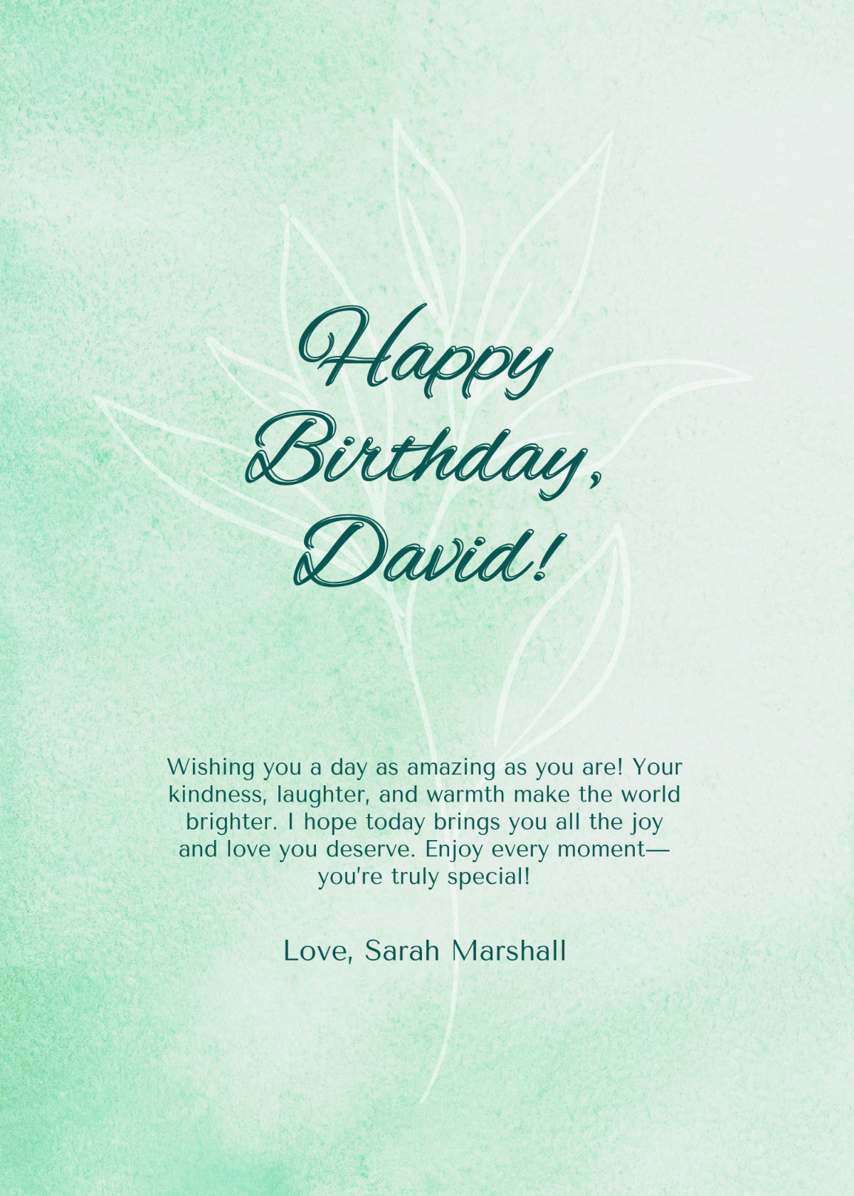 Free Minimalist Birthday Card Template to Edit Online