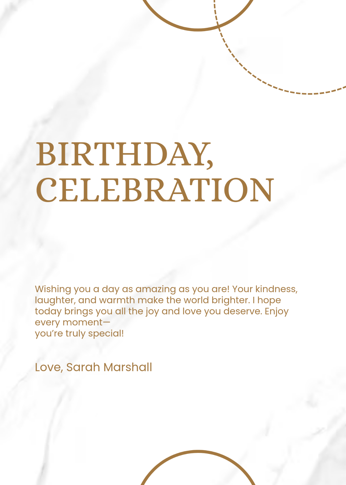 Free Elegant Birthday Card Template to Edit Online