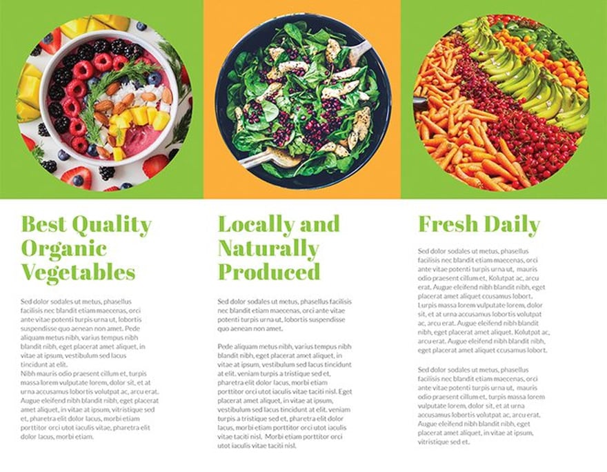 Organic Food Brochure Template