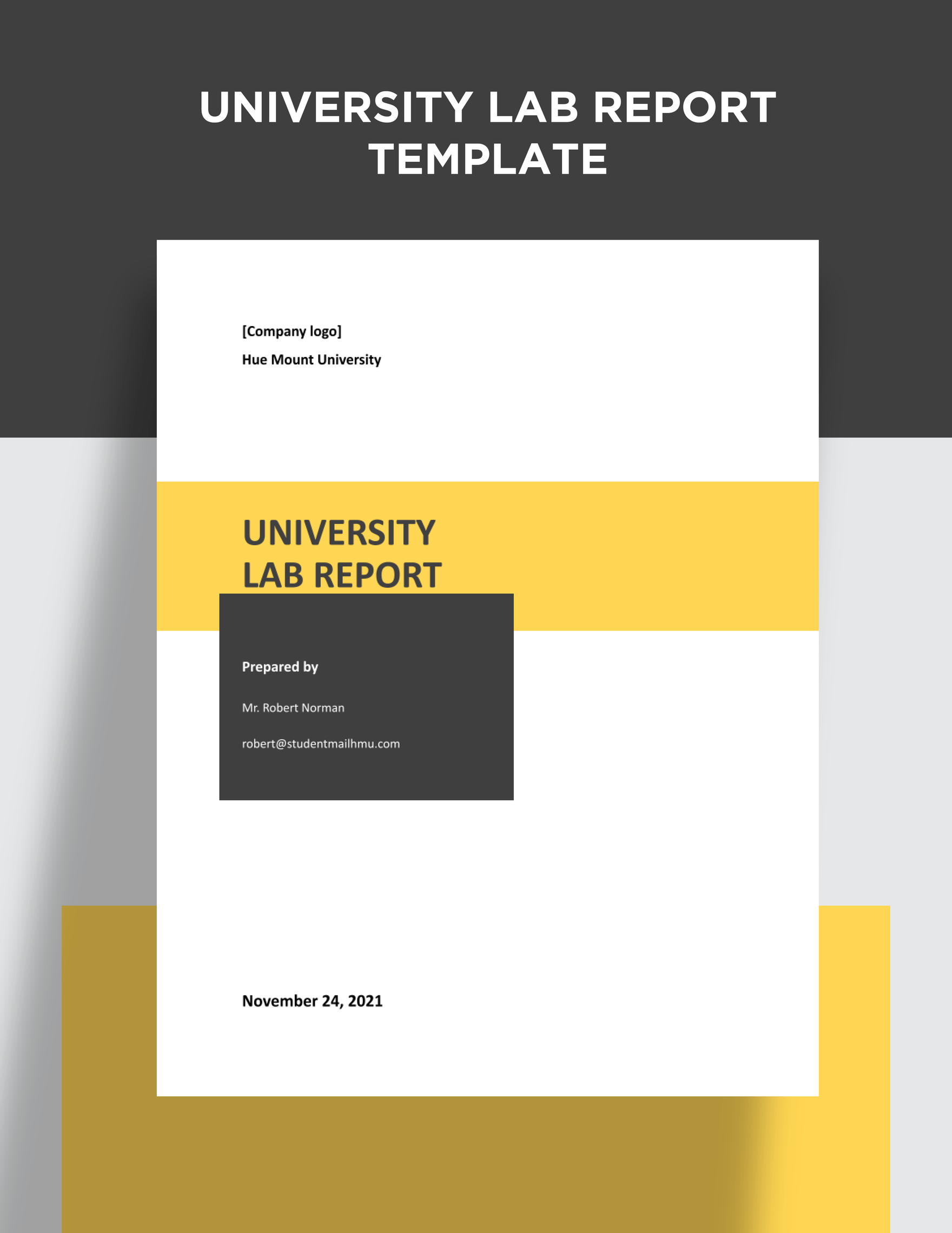 University Lab Report Template