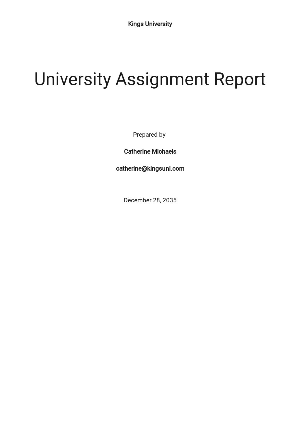 Free University Assignment Report Template - Google Docs, Word In Assignment Report Template