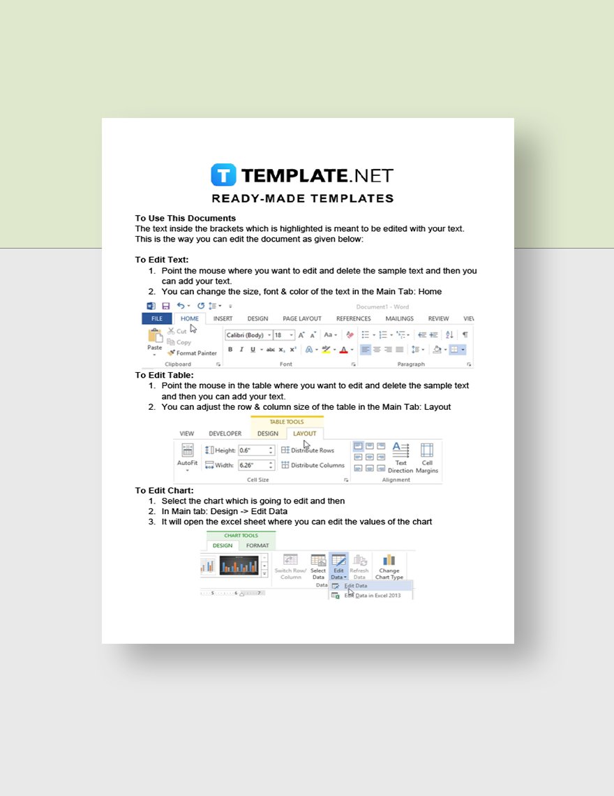 One Page University Report Template