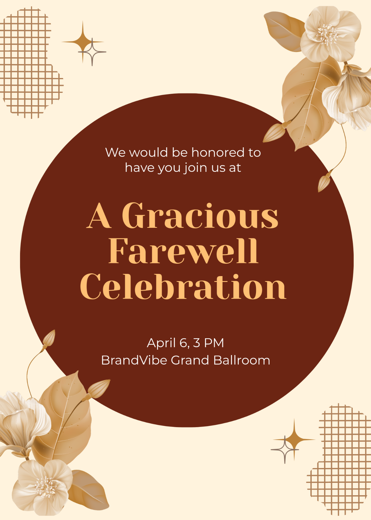 Free Farewell Invitation for Teachers Template to Edit Online