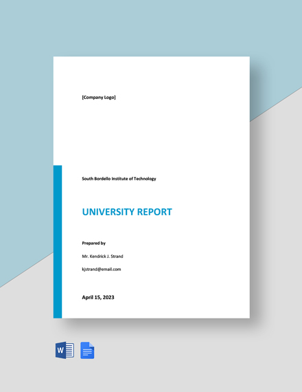 Free Sample University Report Template - Google Docs, Word | Template.net