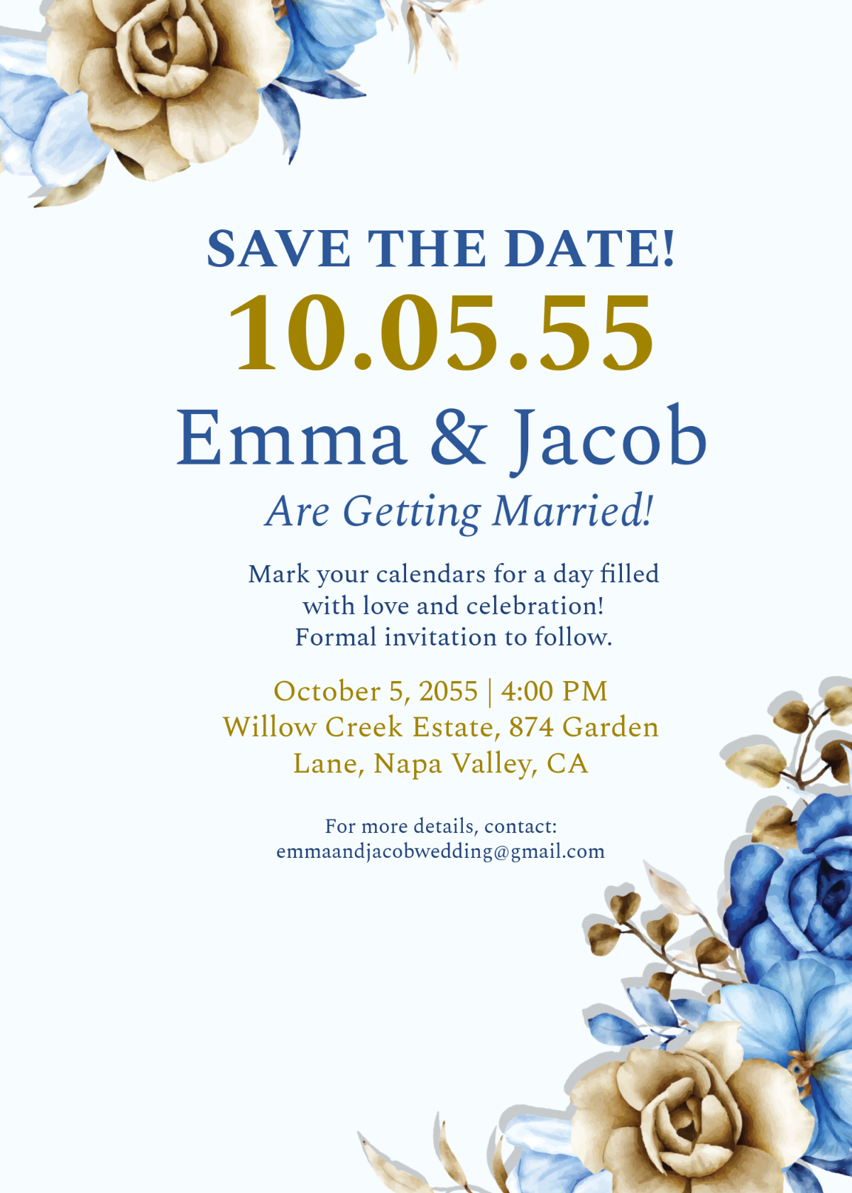 Free Save the Date Announcement Invitation Template