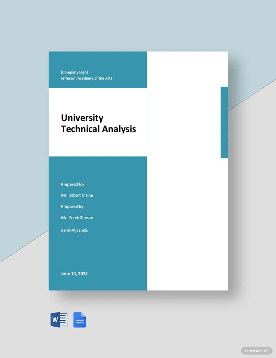 University Technical Analysis Template