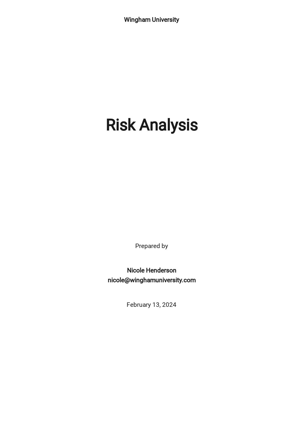 risk assessment bachelor thesis