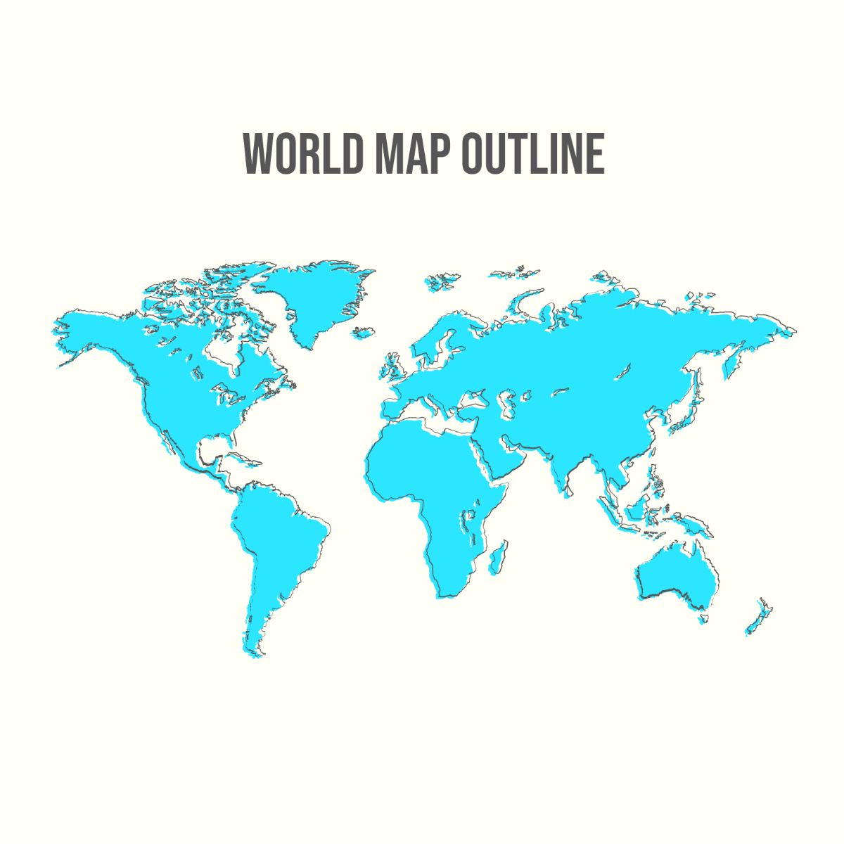 Free World Map Outline Template