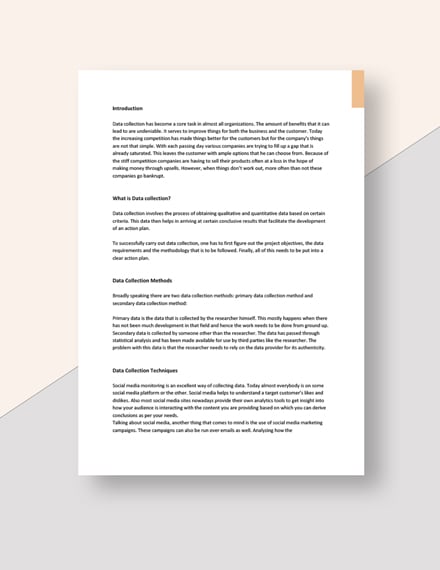 Data collection White Paper Template