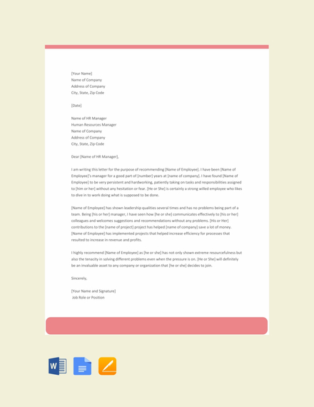 FREE Experience Letter for Employee Template - Word | Google Docs ...