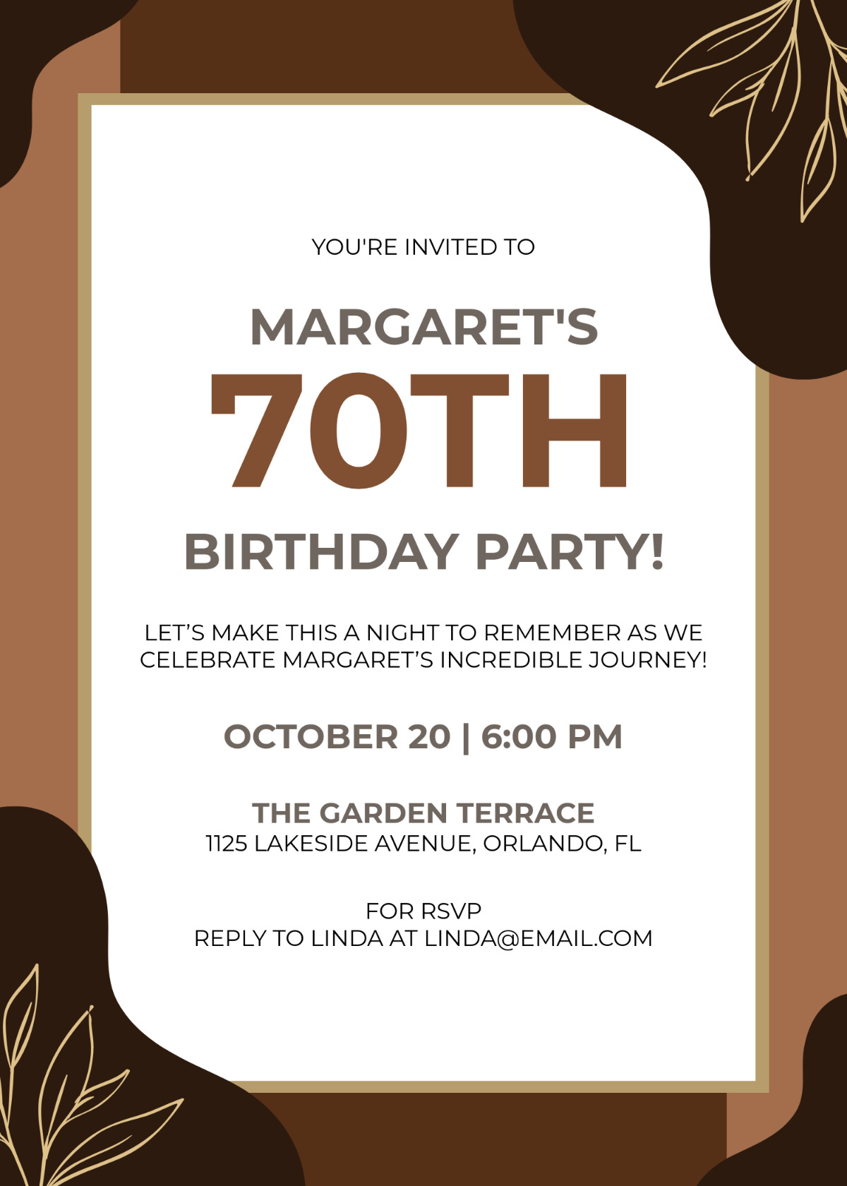 How To Create A 70th Birthday Invitation Infoupdate