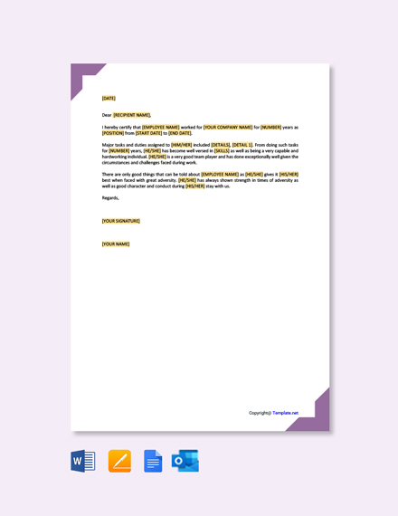 26+ FREE Experience Letter Templates [Edit & Download] | Template.net