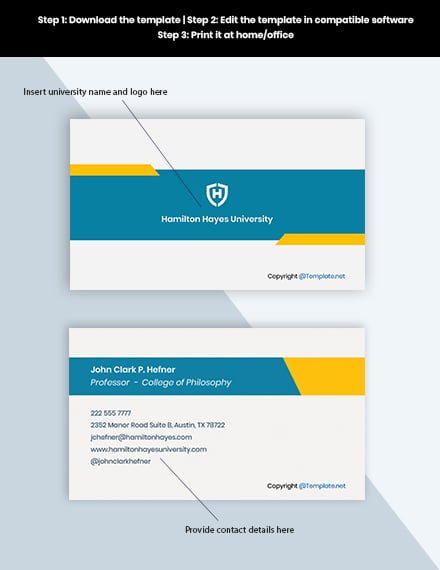 Business Card Template Pages Mac