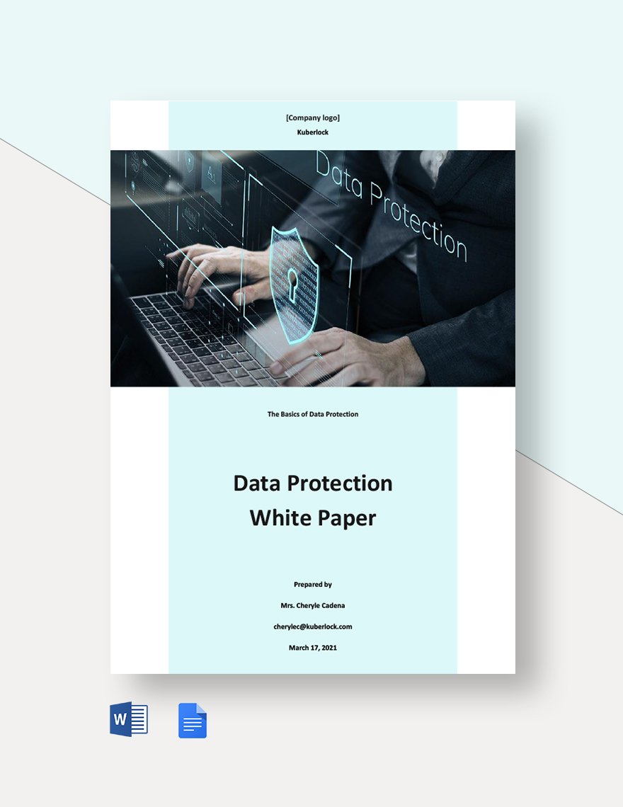 Data Protection White Paper Template Google Docs, Word
