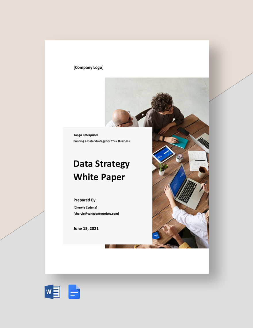 Data Strategy White Paper Template