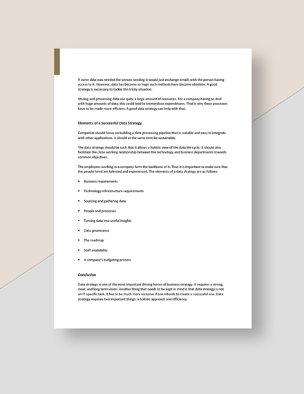 Data Strategy White Paper Template - Word | Google Docs