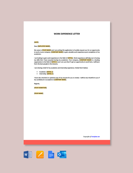 FREE Electrician Work Experience Letter Template - Word | Google Docs ...