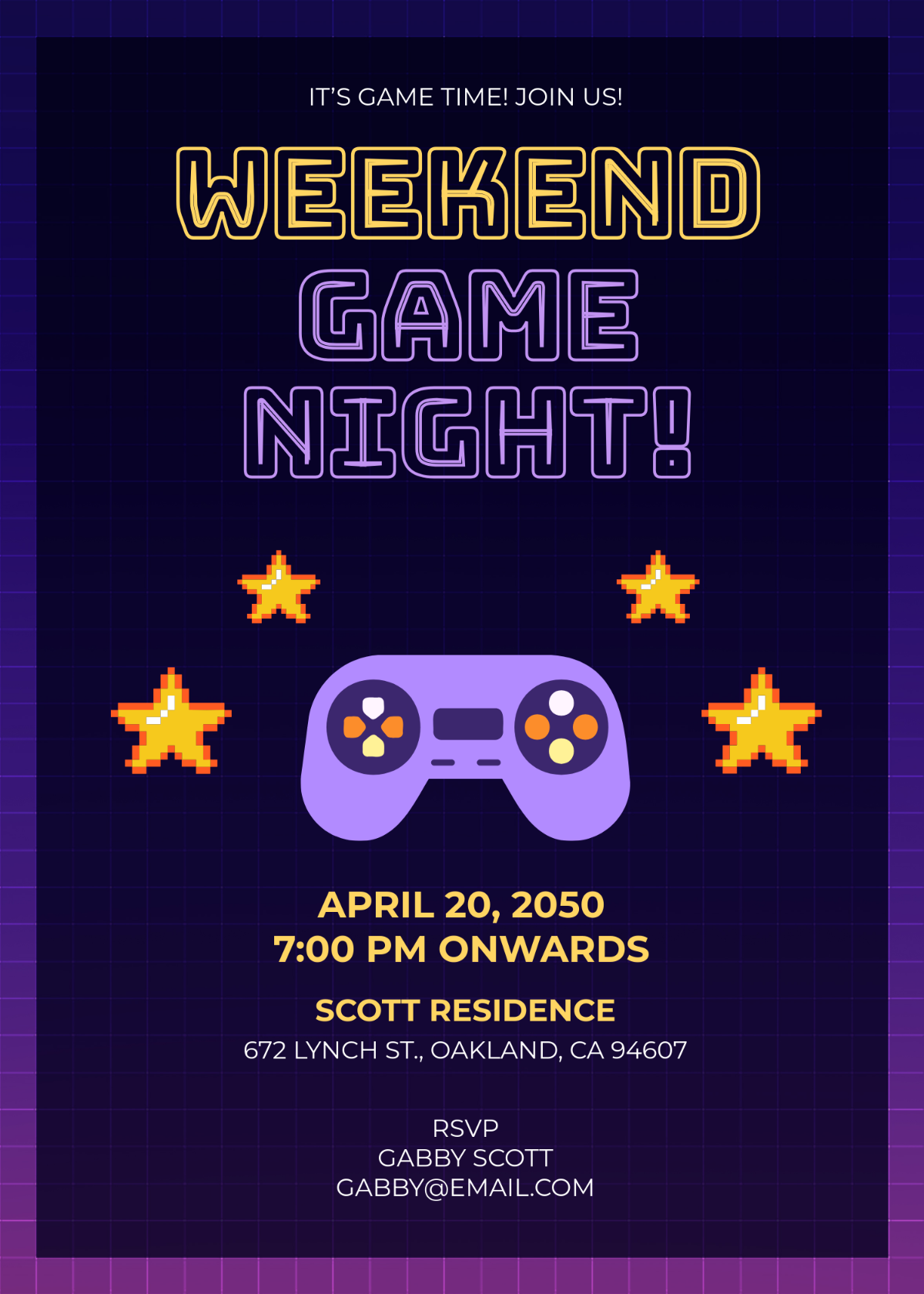 Free Game Night Invitation Templates Editable And Printable Free Game Night Invitation Templates Editable And Printable
