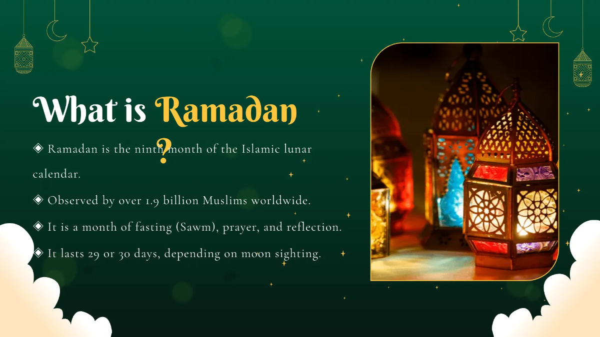 Free Ramadan Presentation Template to Edit Online