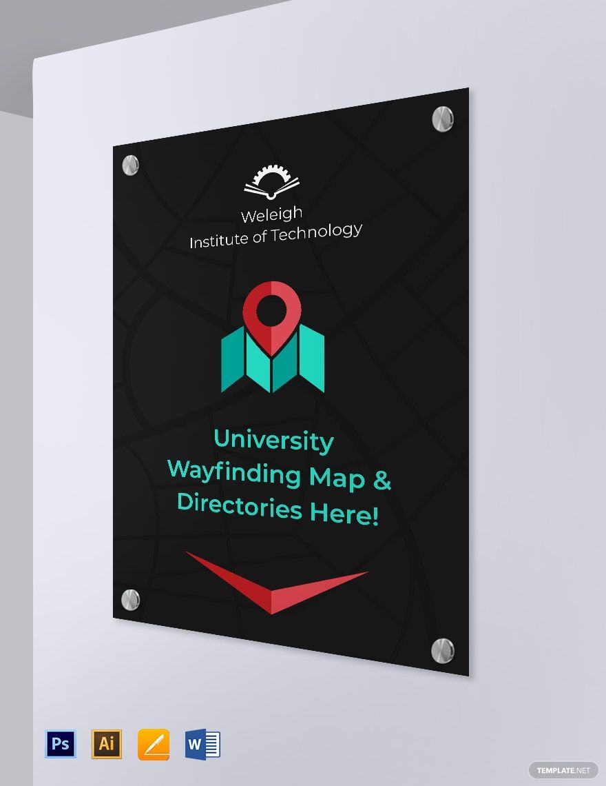 Free Campus Map Signage Template in Word, Illustrator, PSD, Apple Pages