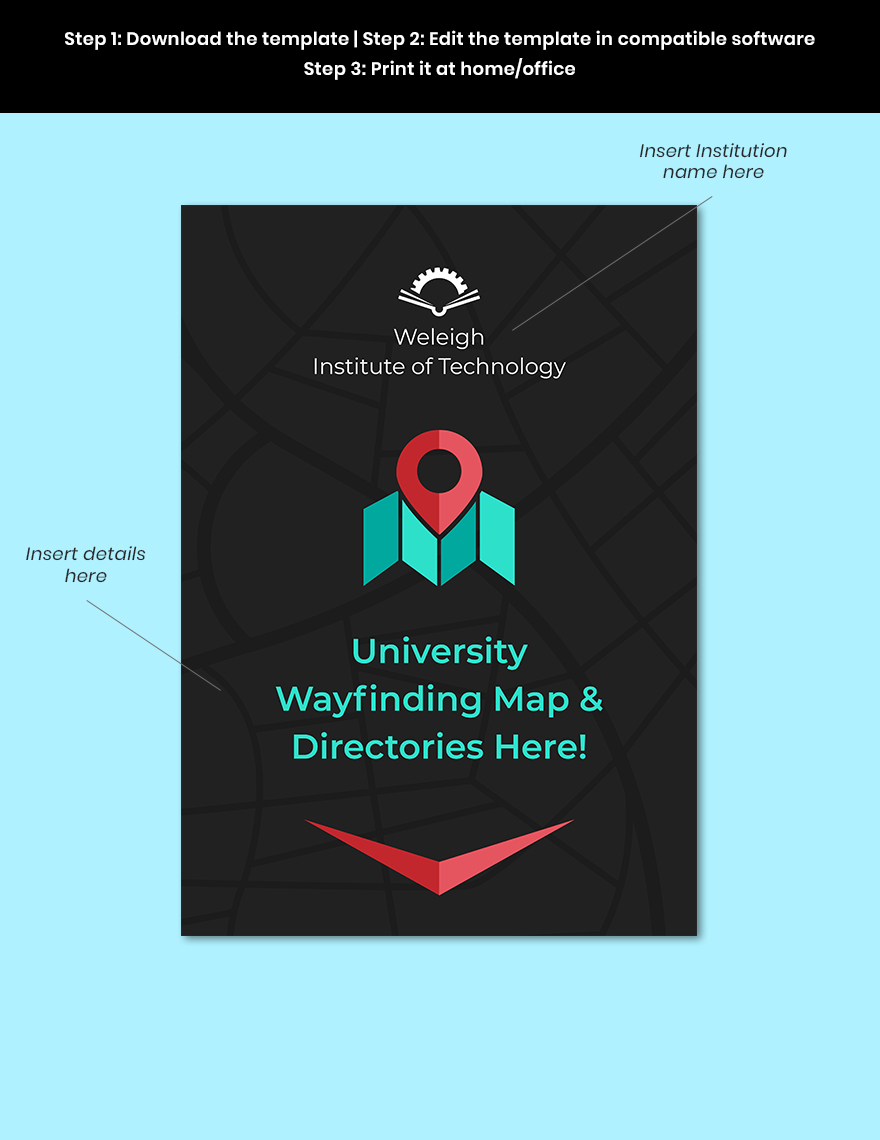 Campus Map Signage Template