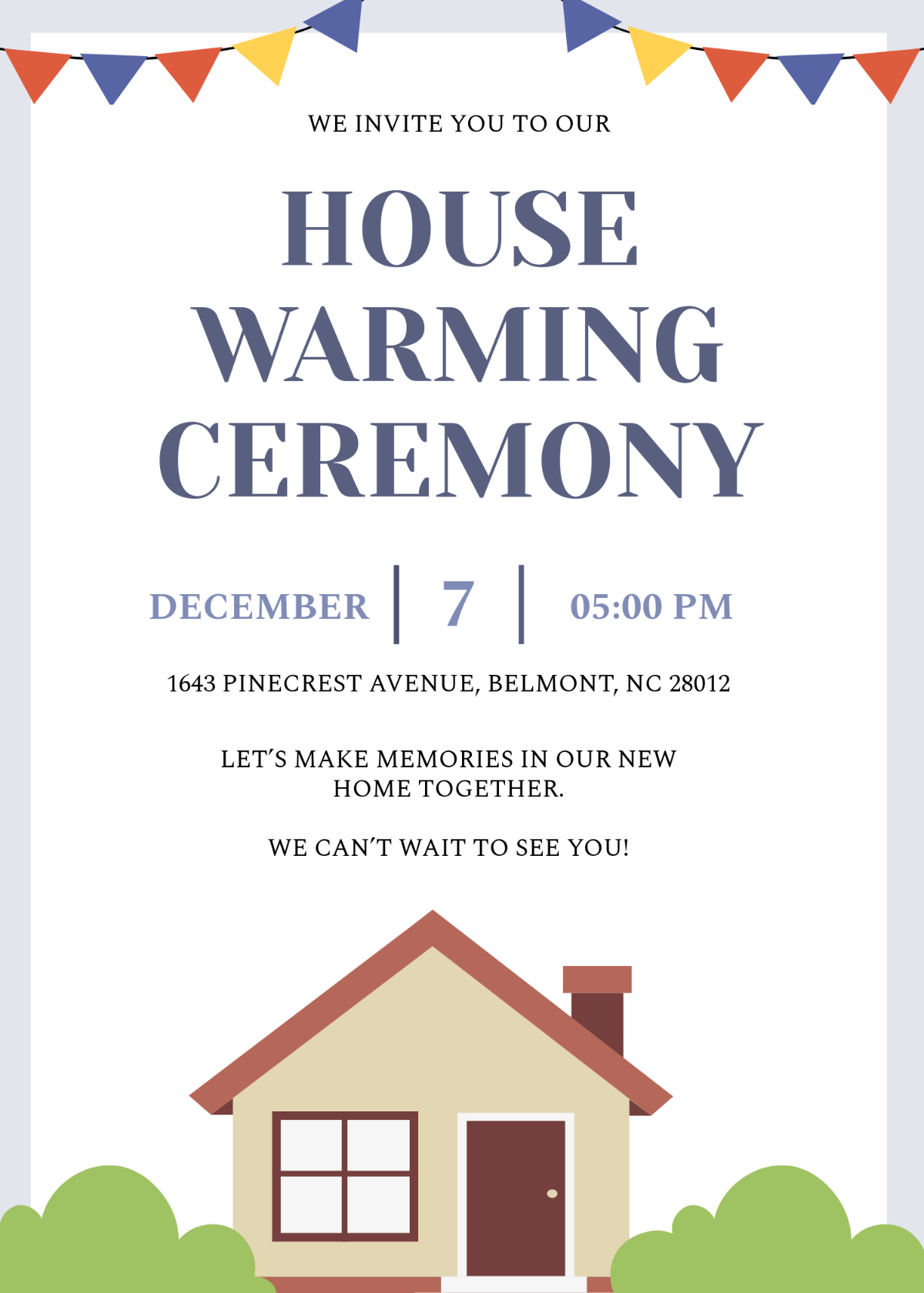 Free Customizable Classic Housewarming Invitation Template