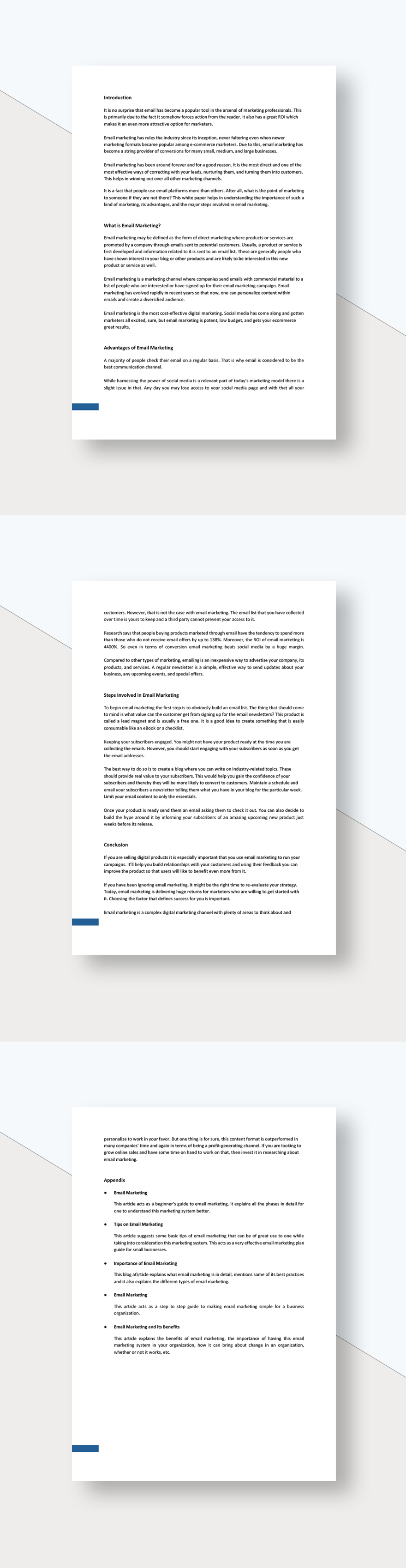 Email Marketing White Paper Template - Google Docs, Word 