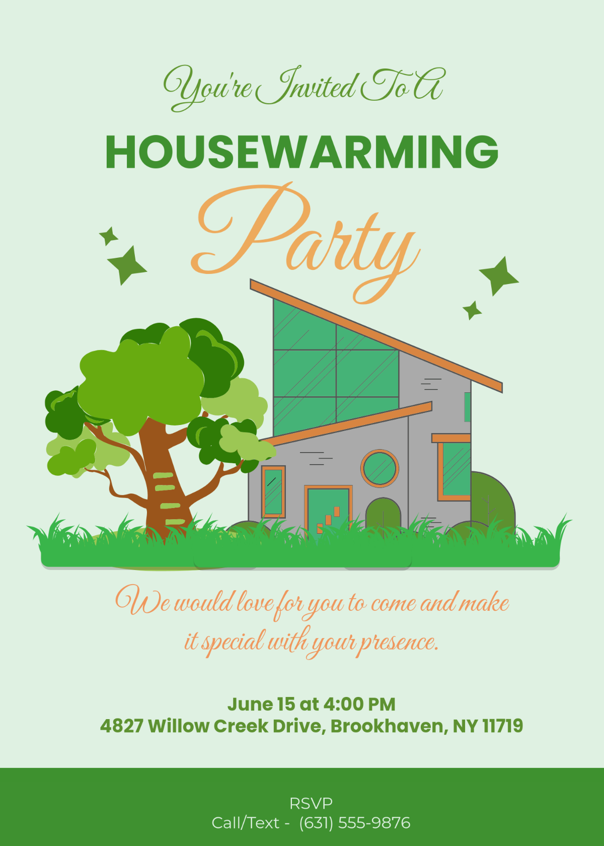 Free Traditional Housewarming Invitation Template