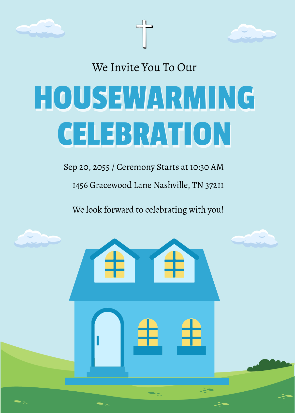 Free Christian Housewarming Invitation Template