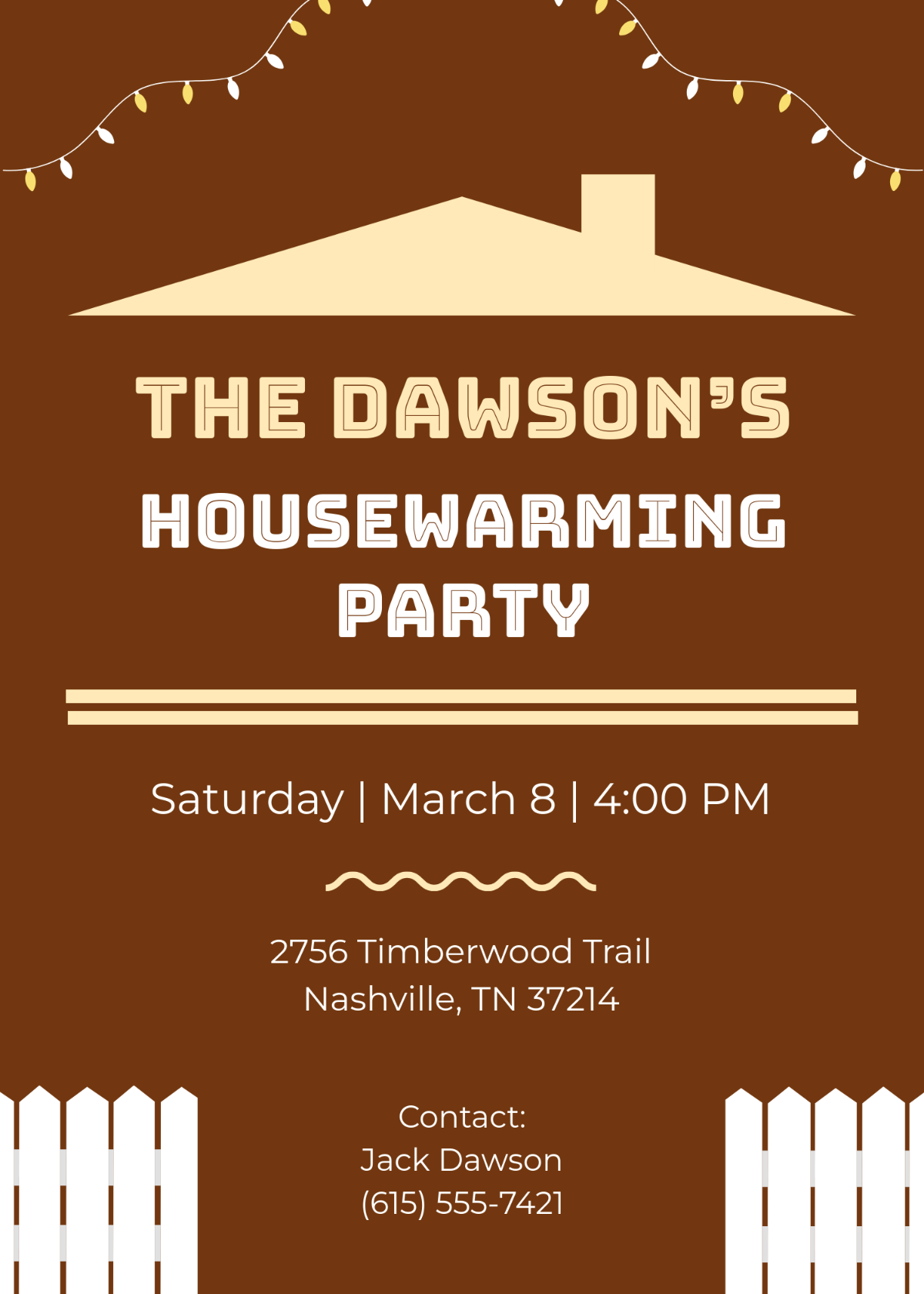 Free Modern Rustic Style Housewarming Invitation Template