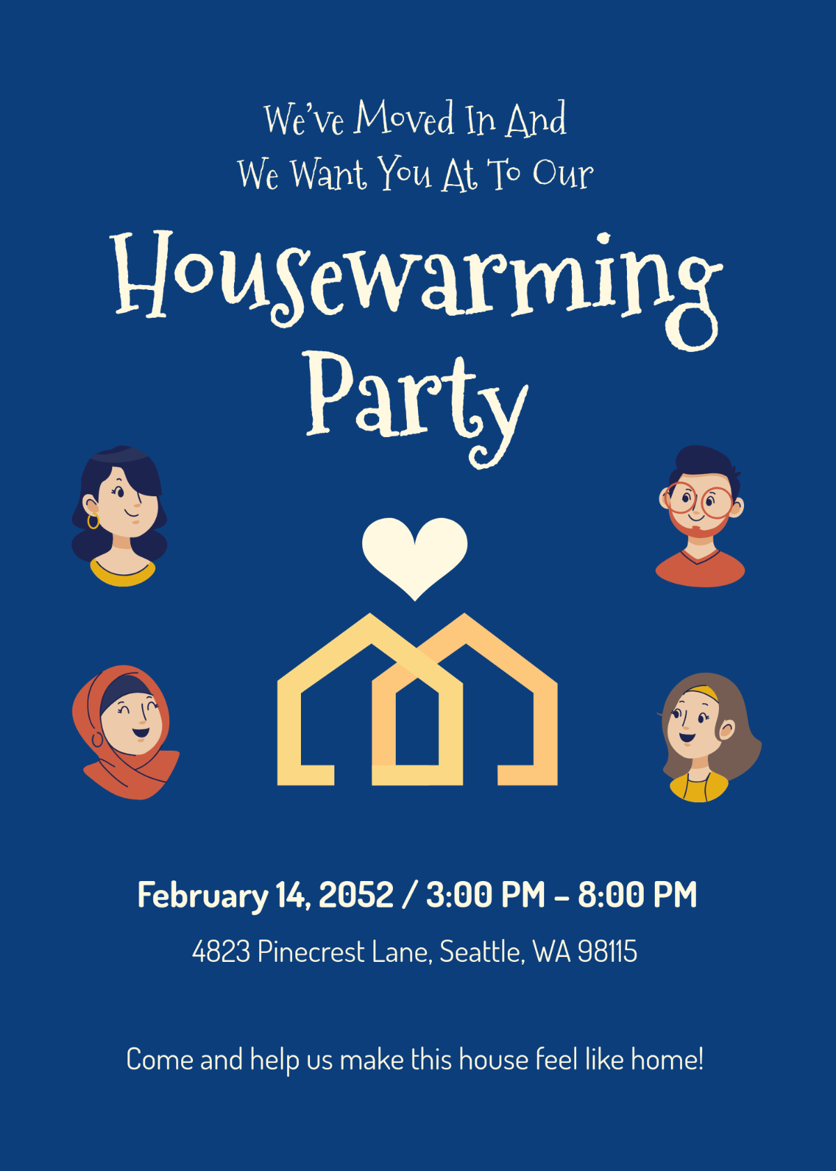 Free Housewarming Invitation Template for Friends