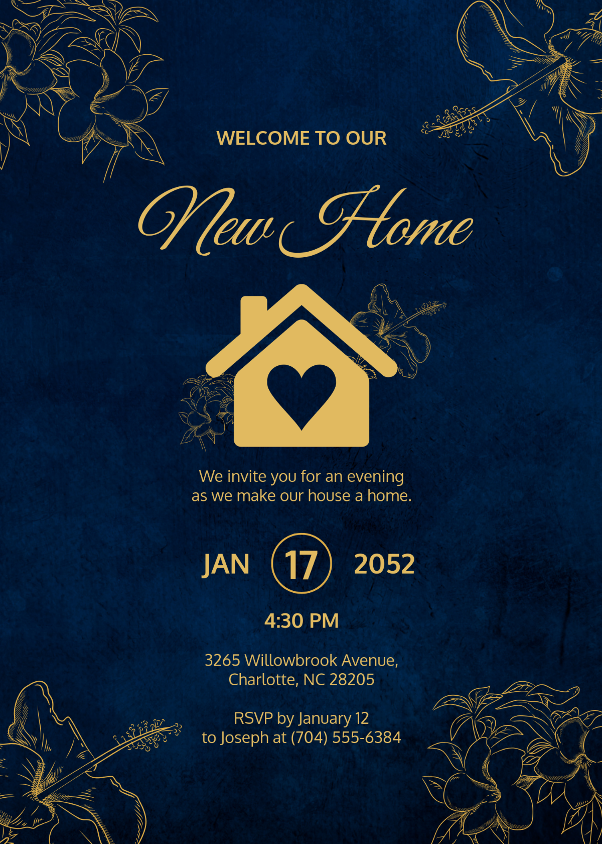 Free Luxury Housewarming Invitation Template