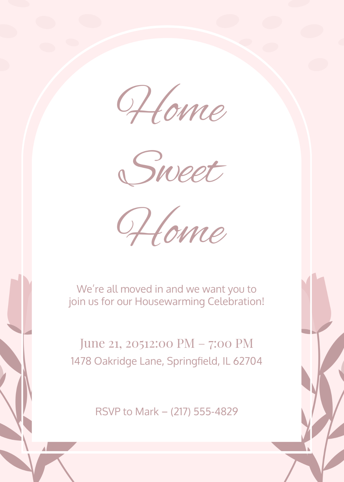 Free Elegant Housewarming Invitation Template