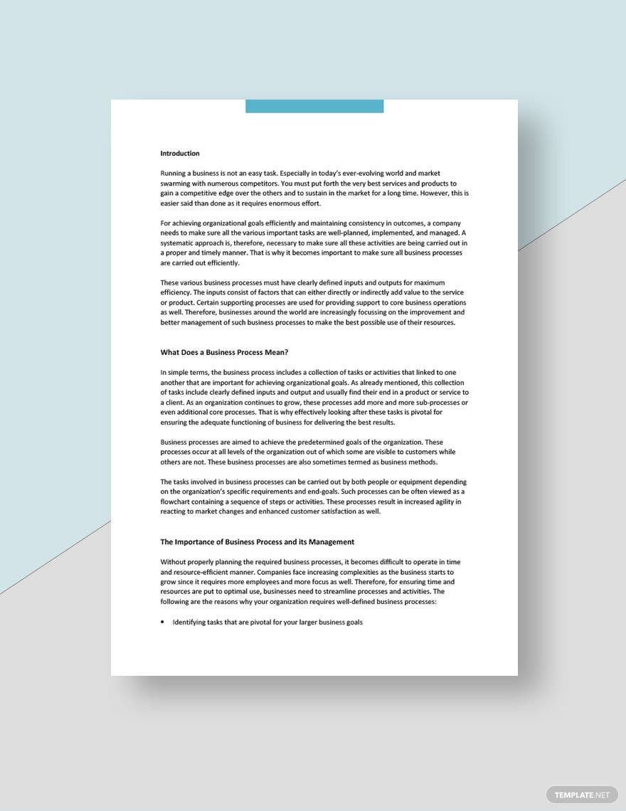 Business Process White Paper Template