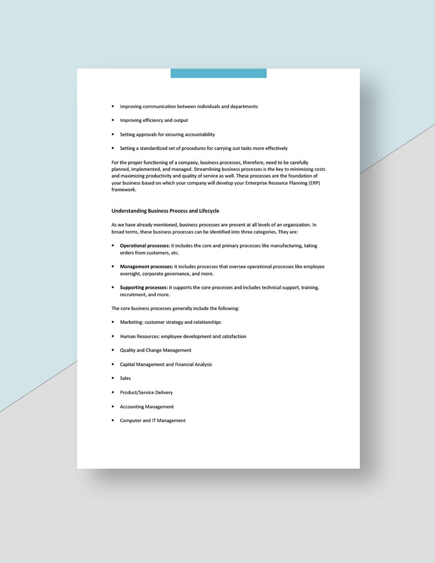 Business Process White Paper Template
