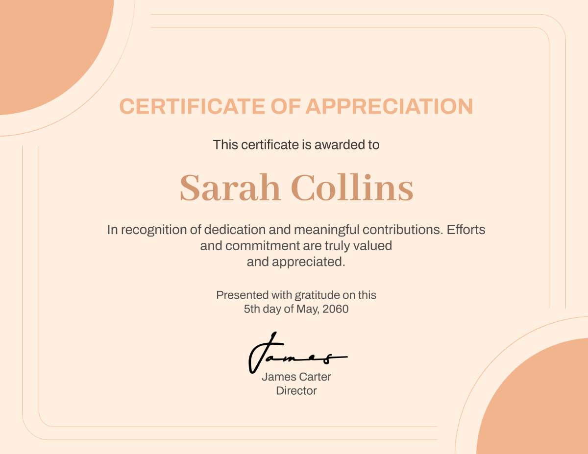 Free Minimalist Appreciation Certificate Background Template