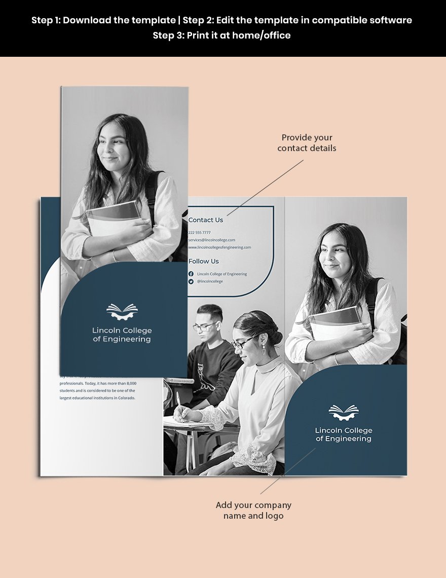 Tri-Fold University College Brochure Template