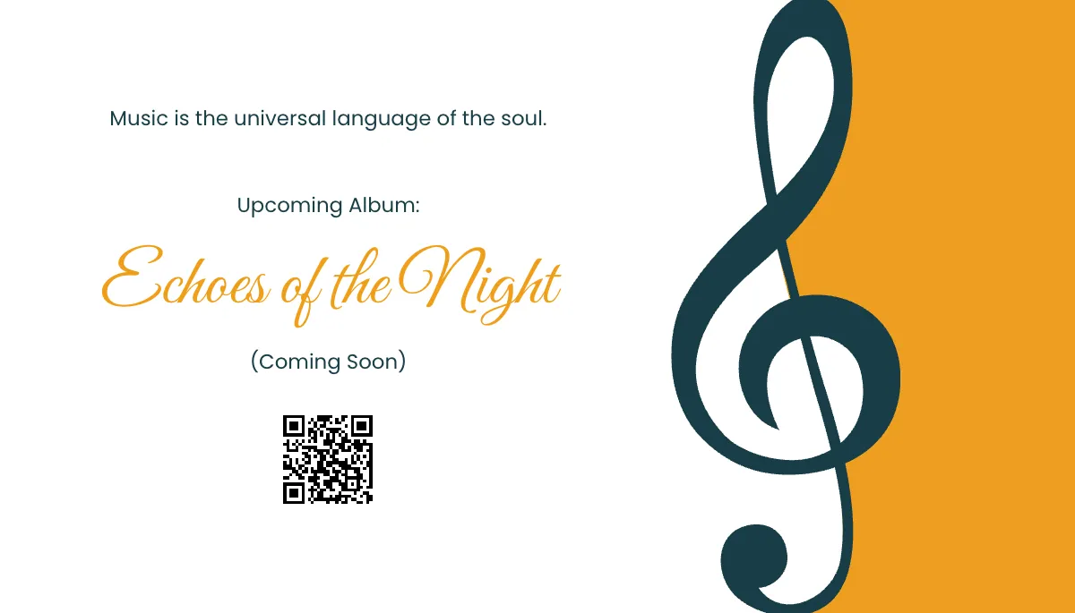 Free Music Notes Business Card Template to Edit Online