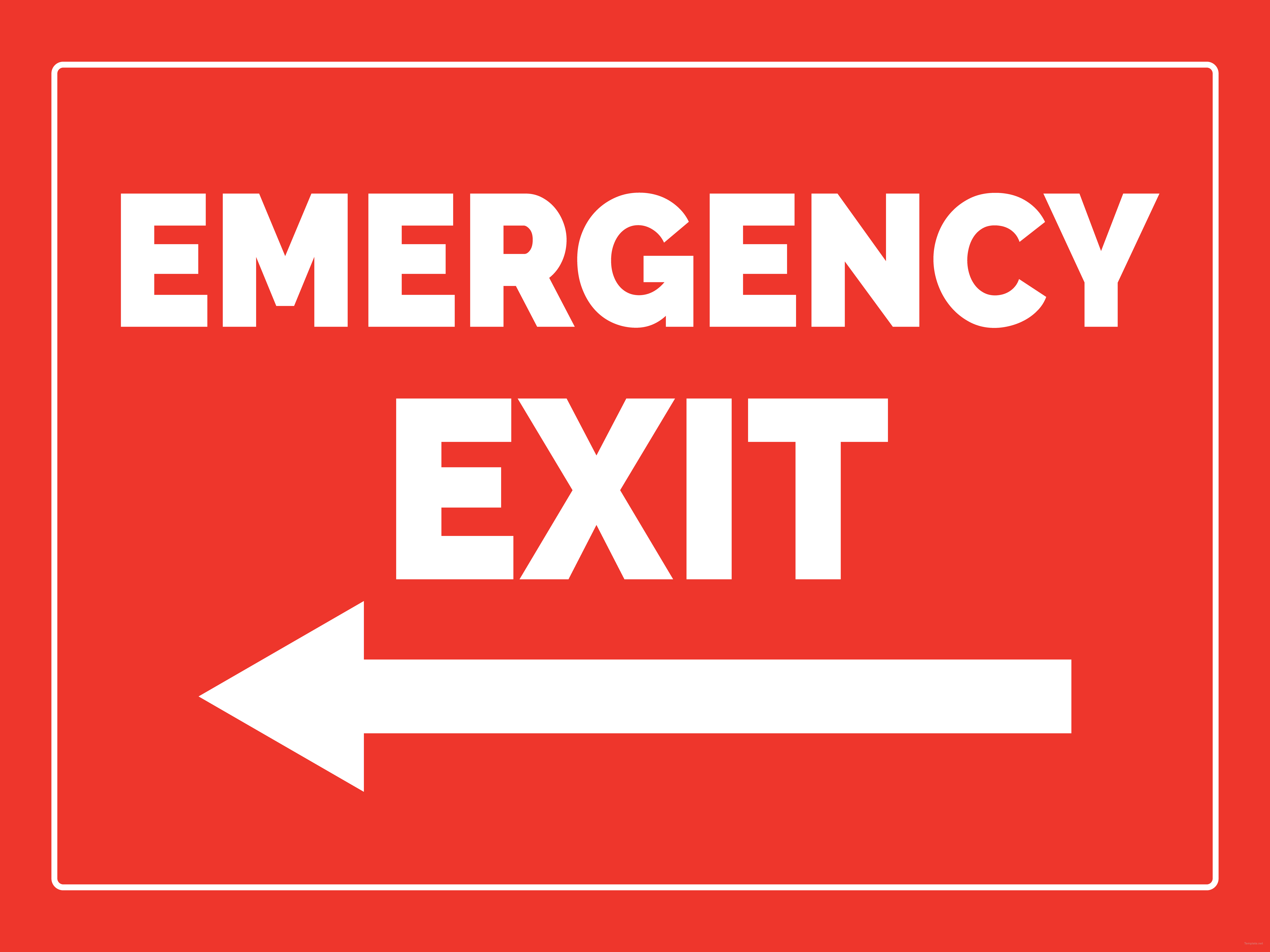 Free Emergency Sign Template in Adobe Photoshop, Illustrator, InDesign ...