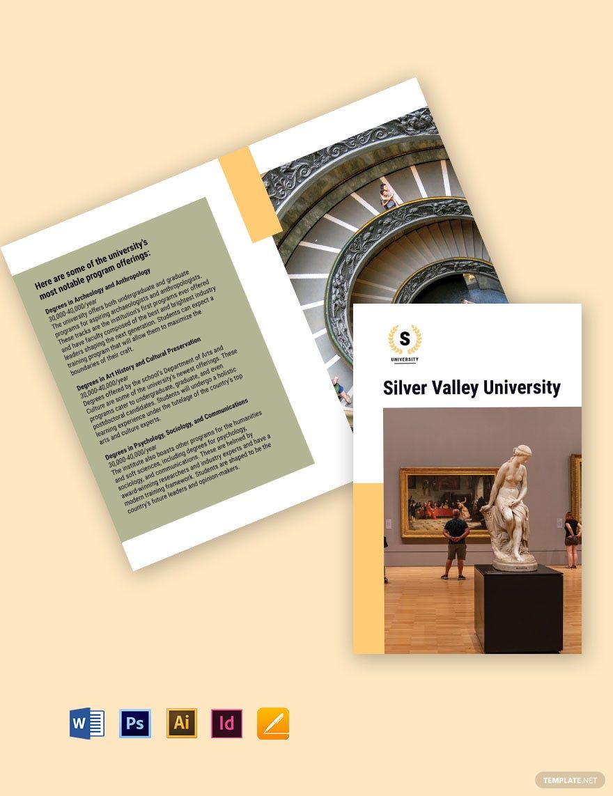 Bi-Fold University Studies Brochure Template