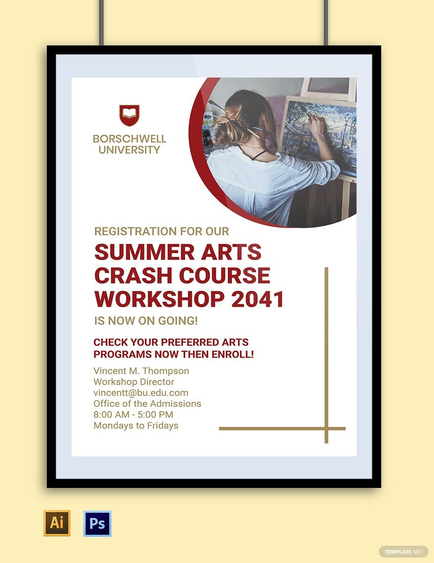 University Course Poster Template